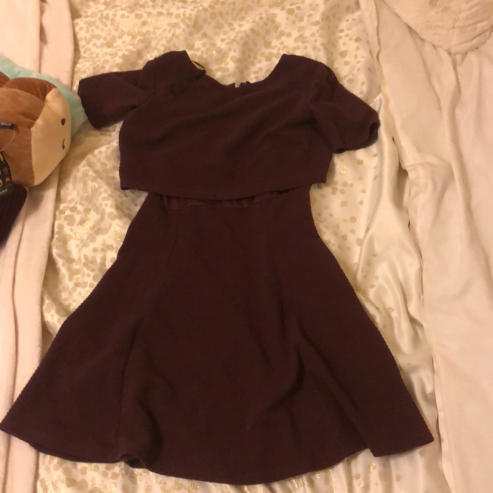 Burgundy Skater dress